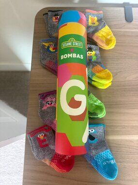 Bombas Toddler Gripper Calf Socks Sesame Street Limited Edition